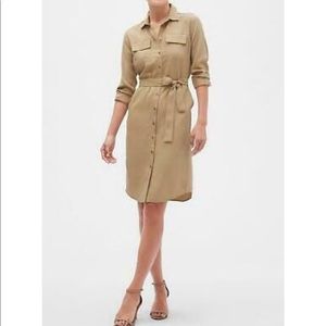 Banana Republic Long Sleeve Utility Shirt Dress